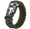 Fashion Survival Bracelet Flint Its Flywheel Escape Cord Whistle