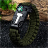 Fashion Survival Bracelet Flint Its Flywheel Escape Cord Whistle