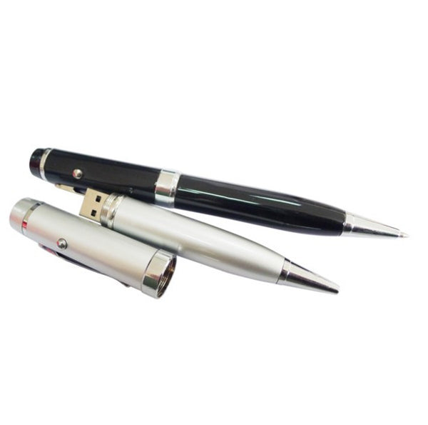 Multifunctional Pen-Shaped Silver Black